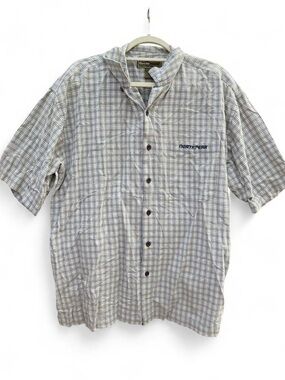 Vintage NorthStyle Men's Short Sleeve Plaid Button Down